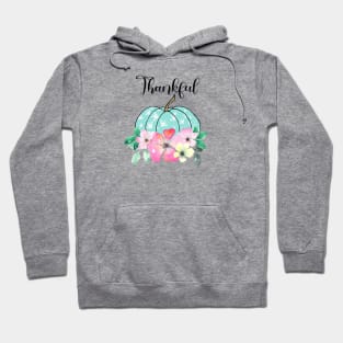 Turqouise pumpkin thankful Hoodie